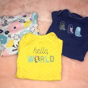 Long sleeve onesies set of 3